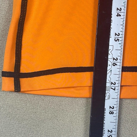 TSLA Mens M‎ Athletic T shirt Stretch UPF50+ Orange Mock Neck NWT - Picture 4 of 13
